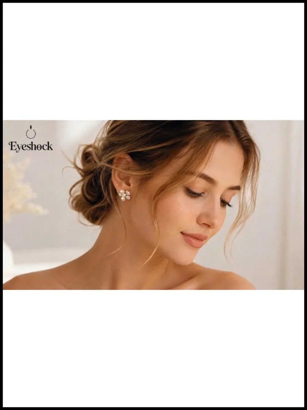 White Gold Plated Stud Earrings with 925 Sterling Silver Post, Hypoallergenic,